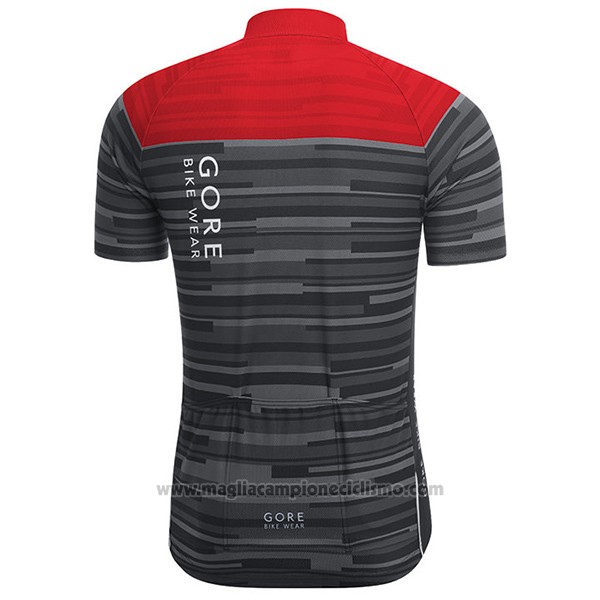 2017 Abbigliamento Ciclismo Gore Bike Wear Power Stripes Grigio Manica Corta e Salopette
